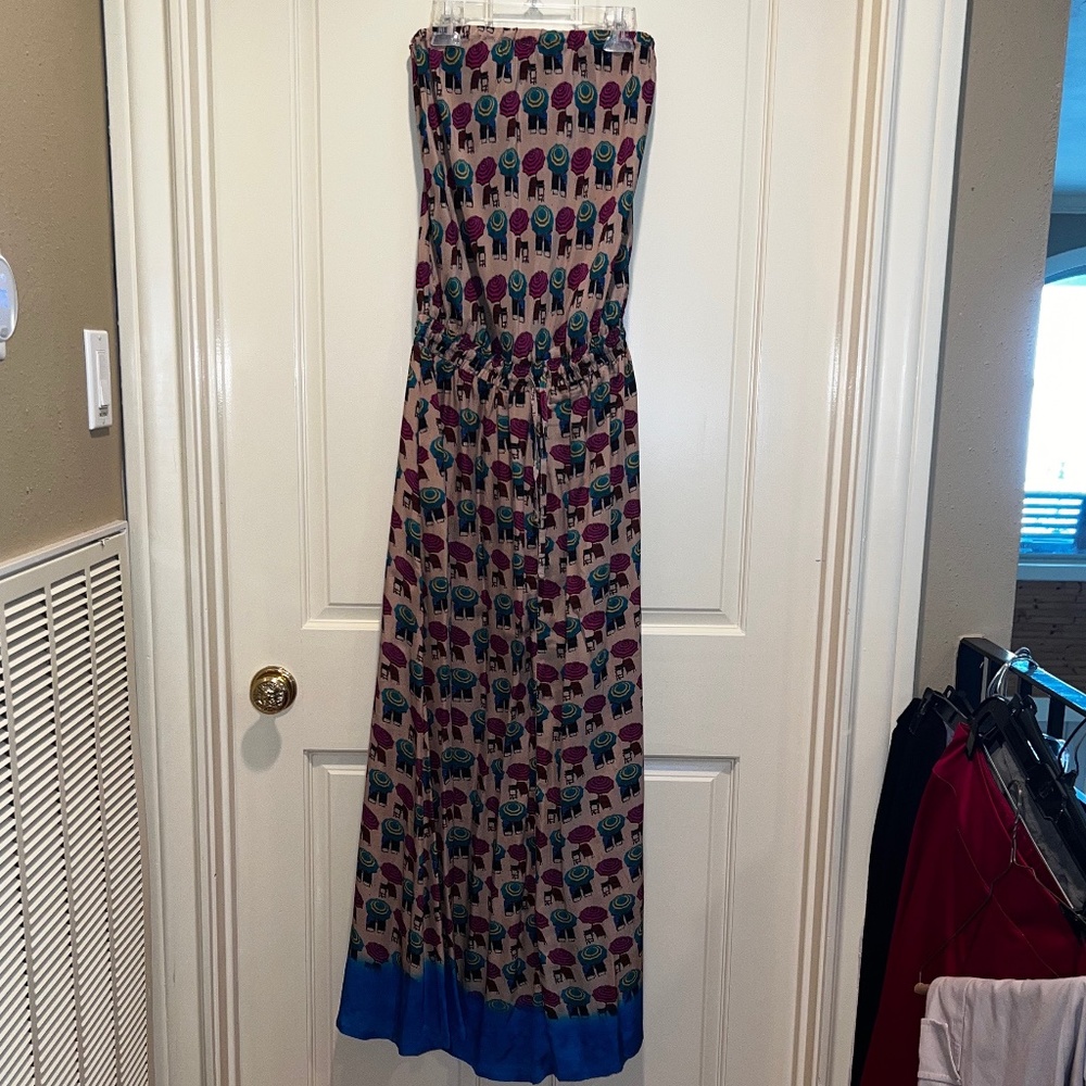 Strapless Silk Dress NWOT